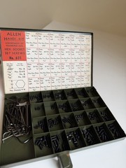 Allen No. 621 Vintage Holo-Krome Socket Set Screw & Wrench Assortment Antique