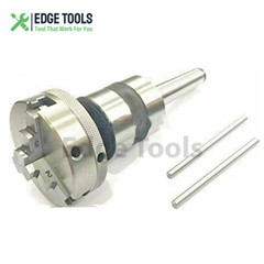 Revolving Centre 3MT shank with 50mm 3 Jaw Chuck mounting for Lathe Tailstock