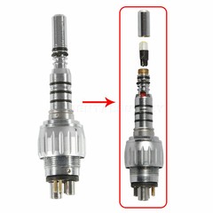 Dental LED 6 Hole Quick Coupler 360 degree swivel Fit KAVO Handpiece ux’