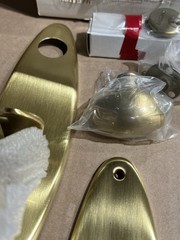 Baldwin 6573-060-FD Estate Trim Set Springfield Satin Brass/Brown Finish NOS