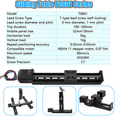 Multi-axis Mini T-type Gantry Linear Guide Stage XYZ Slide Table Stepper Motor