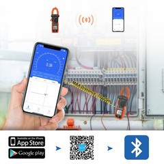 Bluetooth TRMS 4000 Counts Digital Clamp Meter Auto Range AC DC Amp Volt Ohm NCV