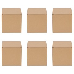 6Pcs Reusable Small Kraft Shipping Boxes for Business Packaging Light Yellow