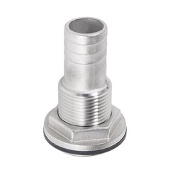 316 Stainless Steel Boat Thru-Hull Fitting with Hose Barb for 1″ I.D. Hose..