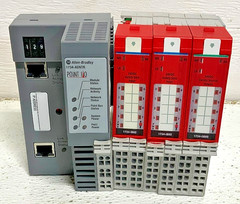 Allen Bradley 1734-AENTR Point I/O Ethernet w/ (1)1734-OB8S & (2)1734-IB8S 255G