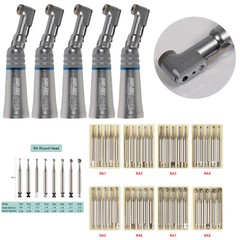 5pcs Dental Round Carbide Burs RA 1-8/ Latch Type Contra Angle Handpiece