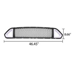 Front Upper Grille Triangle LED DRL Strip Mesh Styling For Ford Mustang 18-20
