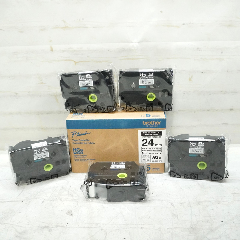 BROTHER HGe-S951 HGe-S Silver LAMINATED EXTRA STRENGTH ADHESIVE PACK OF 5