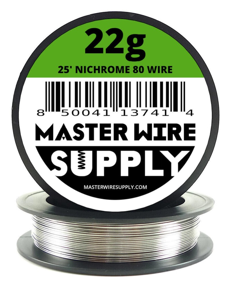 Nichrome 80 – 25ft – 22 Gauge Wire 22g – 0.64mm – 0.025in – Master Wire Supply