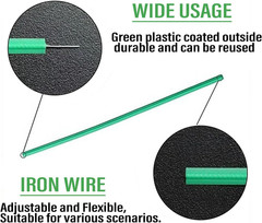 Twist Tie, 328 Feet (100M), Green Cable Ties with Cutter, Reusable Garden Plant