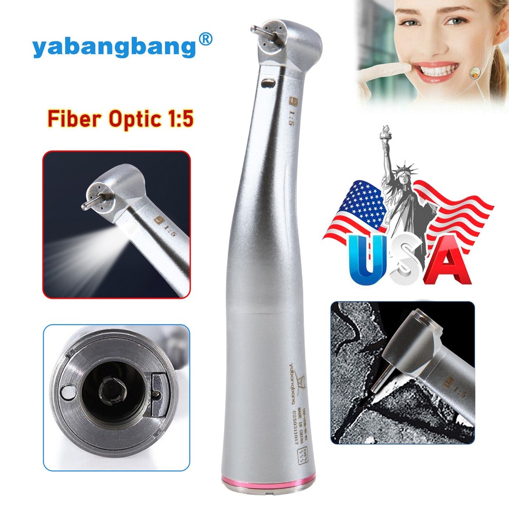 Dental Electric Handpiece 1:5 Fiber Optic Contra Angle Standard/Mini Head E Type