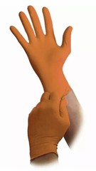 Atlantic Safety Orange Lightning Small Nitrile Powder Free Gloves 1box of 100