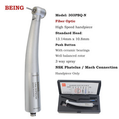 BEING Dental Fiber Optic High Speed Handpiece Push Turbine 4 6Hole Coupling NSK