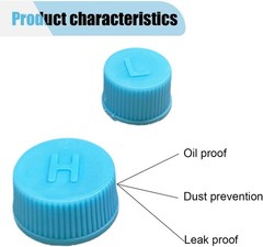 R134a AC Port Caps Leakproof High Low 2PCS