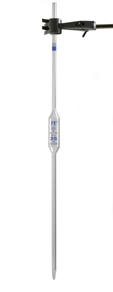Eisco Labs 25ml Volumetric Pipette, Class A – Borosilicate Glass