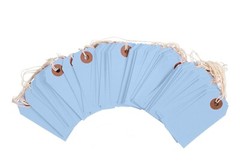100 Light Blue Cardstock Price Tags 3 1/4″ x 1 5/8″ Size2 Pre-strung with String