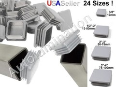 Plastic Grey Blanking End Cap Caps Tube Pipe Inserts Plug Bung Steel Tubing Leg