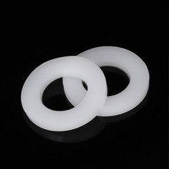 White Nylon Flat Washer Insulation Washer Gaskets I.D:2-24mm O.D:5-50mm