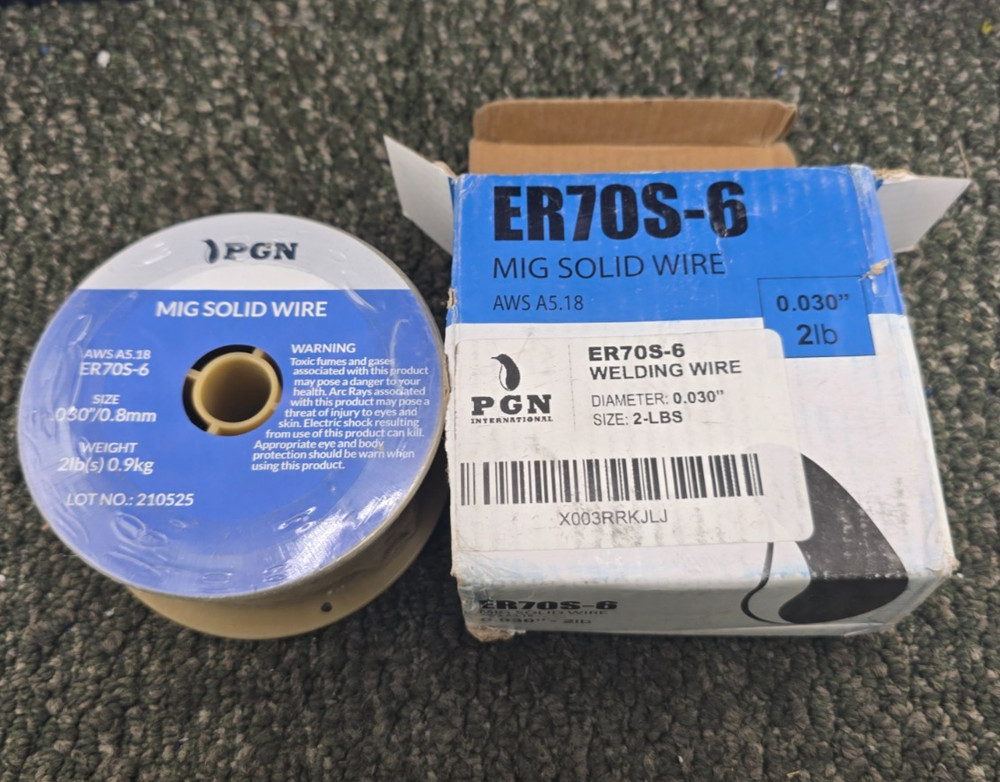 PGN ER70S-6 Solid MIG Welding Wire .030 Inch 2 Pound 2lbs Spool Copper