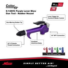 Milton S-148VC Blowgun Lever Hook Style 1/4″ NPT V Style Compatible Rubber tip