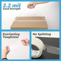6 Rolls Carton Sealing Tape Heavy Duty Clear Packing Tape 1.88″ x 55 yds 2 mil