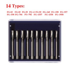 10-100pcs Dental FG Carbide Tungsten Steel Drills Burs for High Speed Handpiece