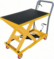 GRAVEE 500 LB Hydraulic Lift Table Cart Single Scissor Lift Table Adjust Height