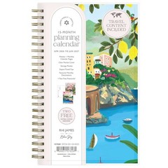 Weekly/Monthly Planner 15 Month Wirebound 5"x8" Clear Multi Cover