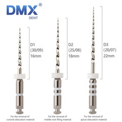DMXDENT Dental Endo Retreatment Root Canal Engine NiTi Rotary Files D1-D3