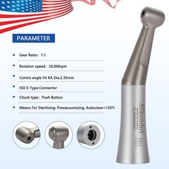 3 x Dental Low Slow Speed Straight Nose Cone Handpiece + 4H Air Motor E-Type EX4