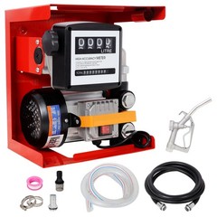 110V Diesel Fuel Transfer Pump Kit 60L/min Flow Meter 13ft Hose