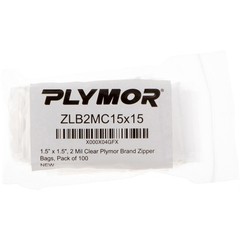 Plymor 1.5″ x 1.5″, 2 Mil Zipper Reclosable Plastic Bags