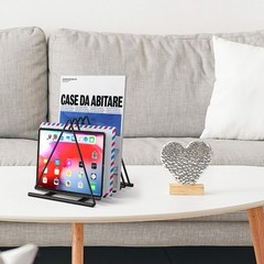 Metal Desktop File Organizer with 7 Slots, Document Rack Magazine Holder, Desk