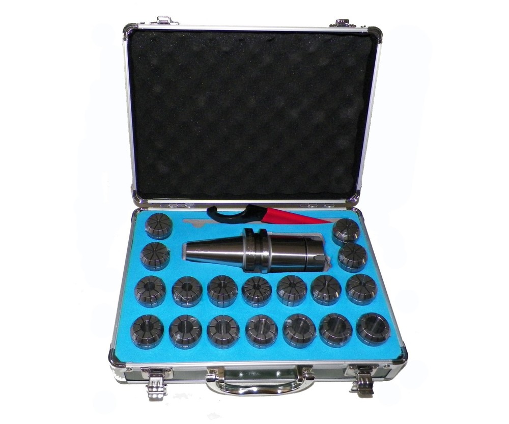 BT40 ER32 MILLING COLLET CHUCK SET 18 PCs PROJ. 3.94″ BAL.25,000RPM