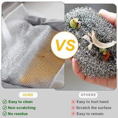 BD Prime Ventures Silver Mesh Dish Cloths 7.87 inches x inches,