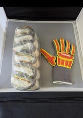 Lot 18 Pairs Impact Resistant Mechanic Work Gloves Nitrile Coat Ormadus SMALL 7