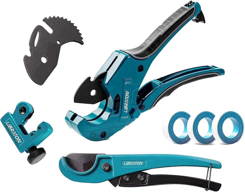 Libraton PVC Cutter 1-5/8″，PVC Pipe Cutter, Pex Cutter 1-1/4″, Mini Tube Cutter
