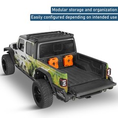 2020-2026 Jeep Gladiator JT Truck Bed Molle Panel Rack Steel No Drill Bolt On