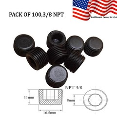USA! 100PCS NPT PLUGS 3/8 HEX COUNTERSUNK PLUG PIPE FITTING NPT PIPE FITTING NEW