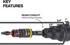 Lightweight Hand-Powered Conduit Reamer for 1/2″ to 1″ – Durable & Efficient