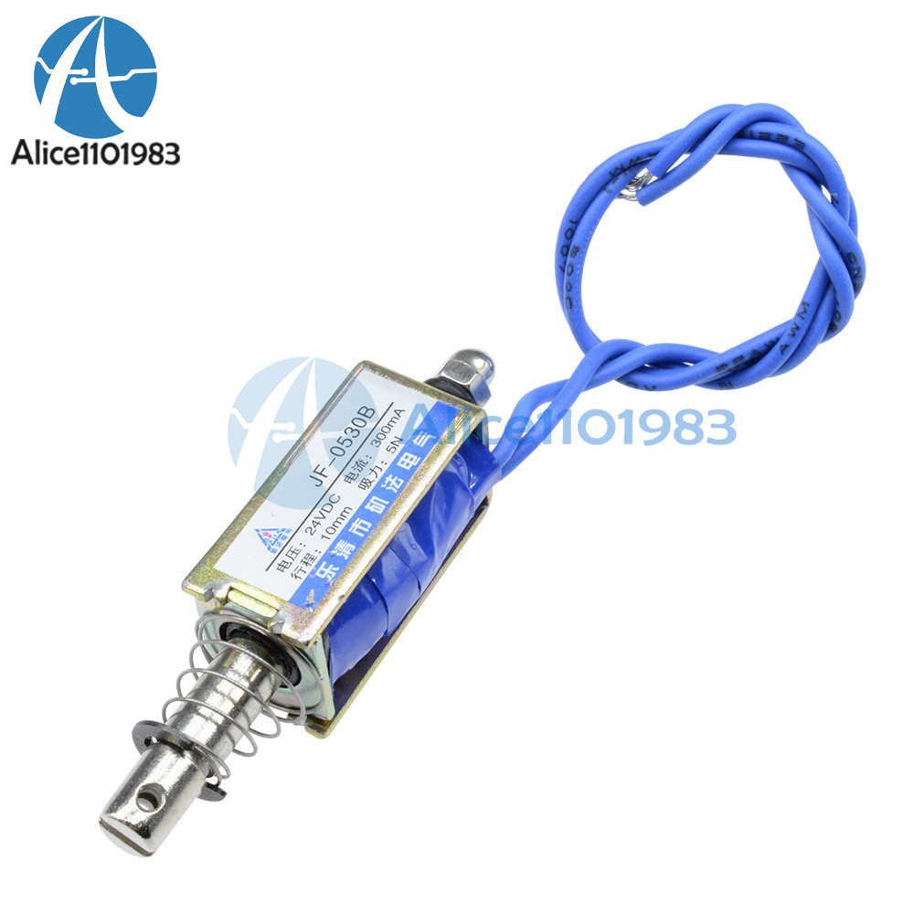 JF-0530B DC24V 300mA 5N/10mm Pull-Push-Type Reset-Style Solenoid Electromagnet