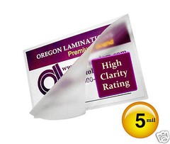 Hot Laminating Pouches 2-1/4 x 3-3/4-inch Business Card size [100/pack] 5 Mil