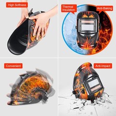 2Pack Auto Darkening Welding Helmet True Color Solar Powered Welding Mask