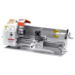 Metal Lathe Machine 8.7 x 18 in Precision Bench Power Metal Lathe Automatic Feed