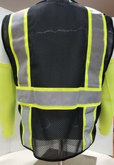 Two Tone Hi Visibility Reflective BLACK OR BLUE Safety Vest (X-Small to 2XL)