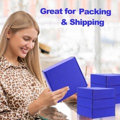 Shipping Boxes,20 Pack Blue Corrugated Cardboard Boxes,Recyclable Mailer Boxe…
