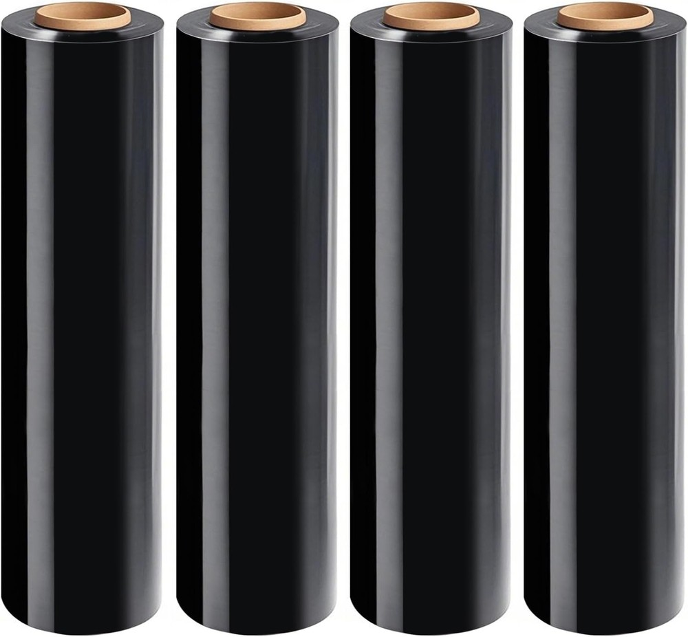 Shrink Wrap Pallet Wrap 18″ x 1500FT 80 Gauge Hand Stretch Plastic Film (4 Roll)