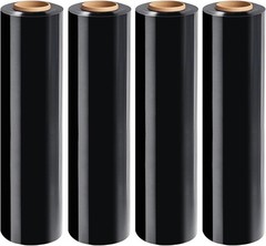 Shrink Wrap Pallet Wrap 18″ x 1500FT 80 Gauge Hand Stretch Plastic Film (4 Roll)