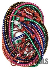 10pc 36″ Multi-Color Bungee Cord Tie Down Set Straps 2 Hook End Heavy Duty