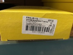 Lot Of 10, NEW. FRS-R-15, Bussmann 15A Fuses. Class RK5. New In Box, Qty. 10